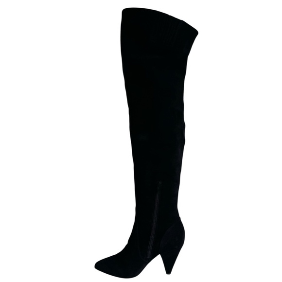 Kurt Geiger London Women's Over The Knee Suede Boots Heels Black Size 38.5 US 8 - Picture 8 of 12